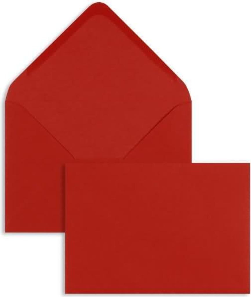 Briefumschläge C6 100g/qm gummiert VE=100 Stück rot