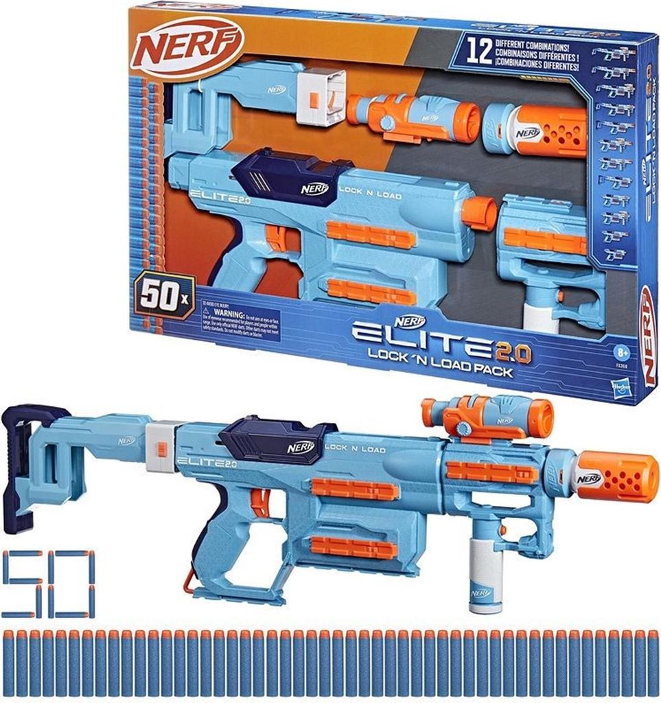 Hasbro Nerf Elite 2.0 Lock N Load Pack Blaster F6368 Produktbild 