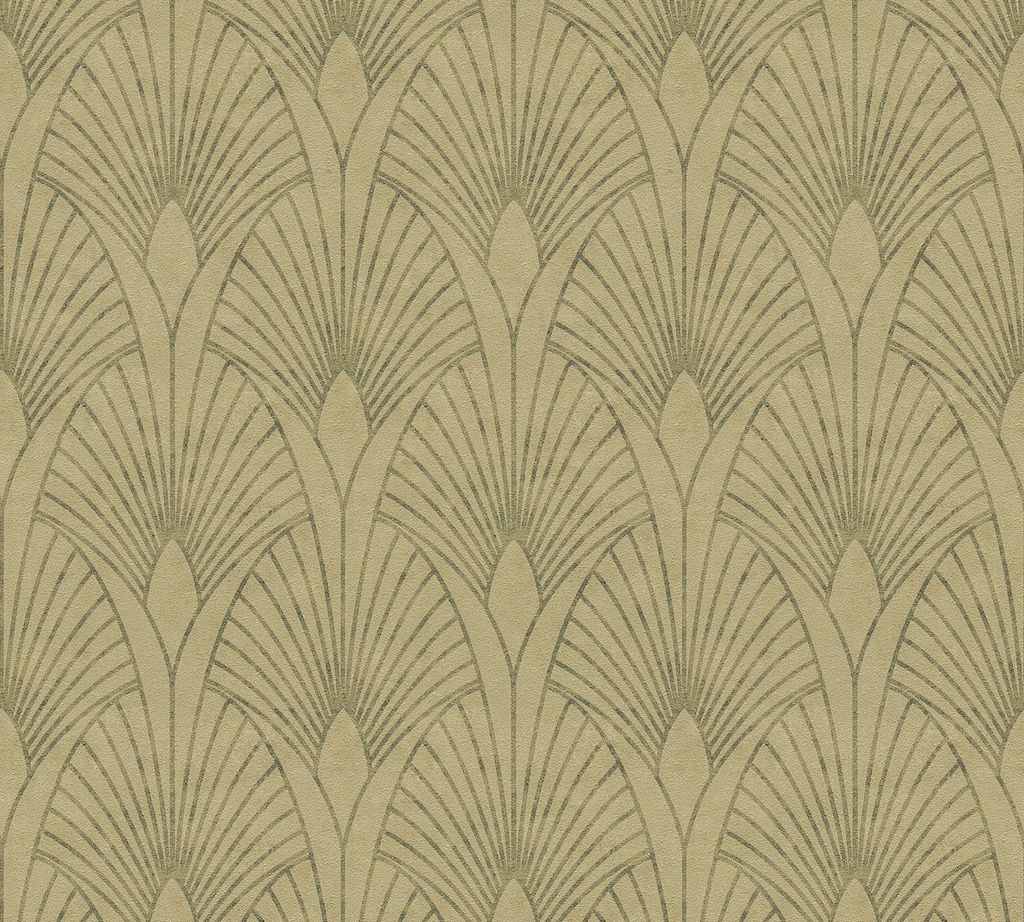 Livingwalls Art Deco Tapete New Walls 50's Glam Vliestapete gold beige braun 10,05 m x 0,53 m