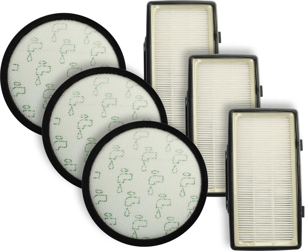 vhbw 3x Vormotor-Filter, 3x Abluft / EPA-Filter kompatibel mit Rowenta X-Trem Power Cyclonic RO6963EA, RO6971EA, RO6984EA, RO6993EA Staubsauger