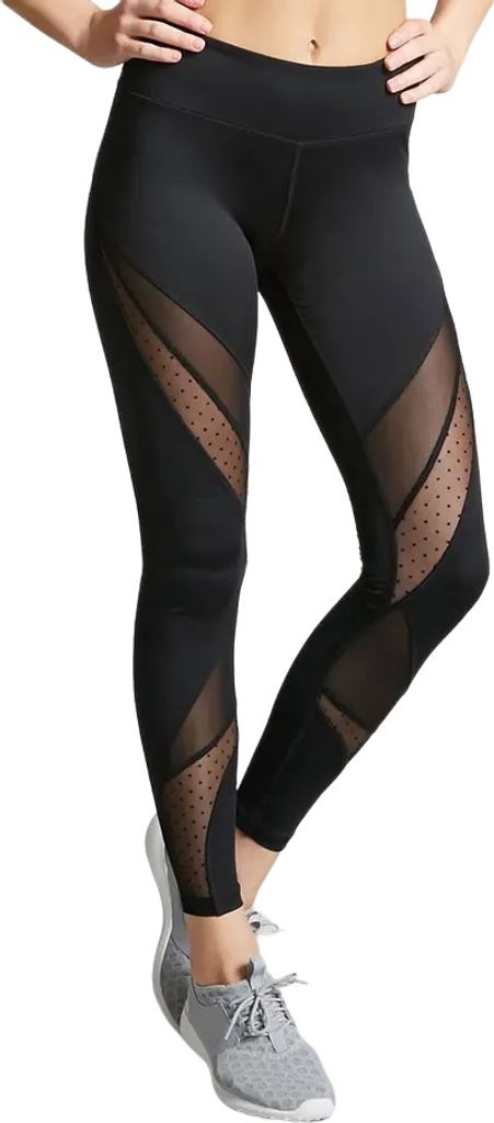 Stylové Dámské Legíny se Síťkou - Černá / L pro Váš Aktivní Obrázek produktu 