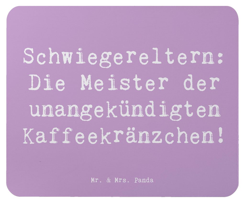 Mr. & Mrs. Panda Mousepad Spruch Schwiegereltern Meister - Produktbild 