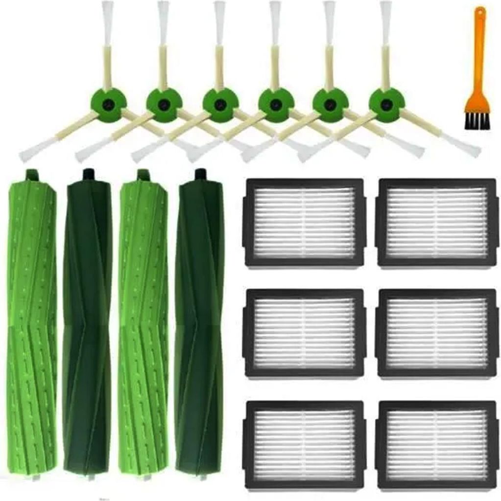 Für iRobot Roomba I3, I3+, I4, I6, I6+, I7, I7+, I8, I8+, E5, E6, E7, Hauptseitenbürste und HEPA-Filter für Roboterstaubsauger