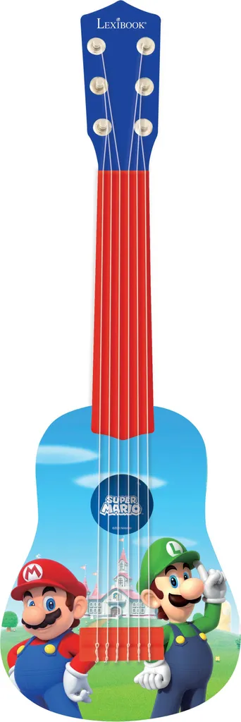 Guitare Acoustique Enfant Super Mario - Petit Instrument à Cordes 53 cm