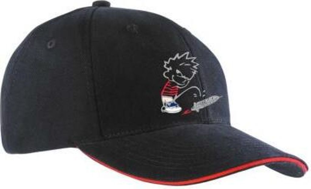 Baseballcap mit Textildruck - Pinkelmännchen gegen Drohnen Produktbild 