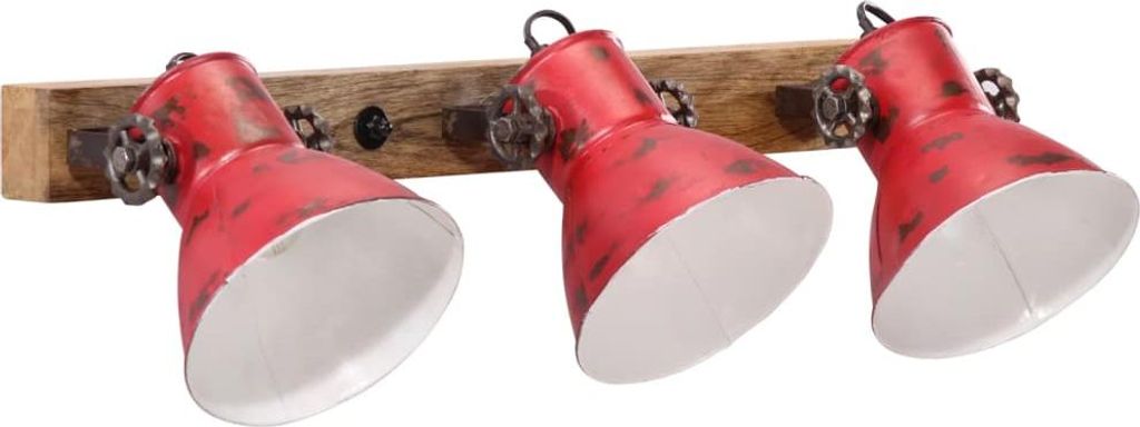 vidaXL Wandleuchte 25 W Rot 65x25 cm E27