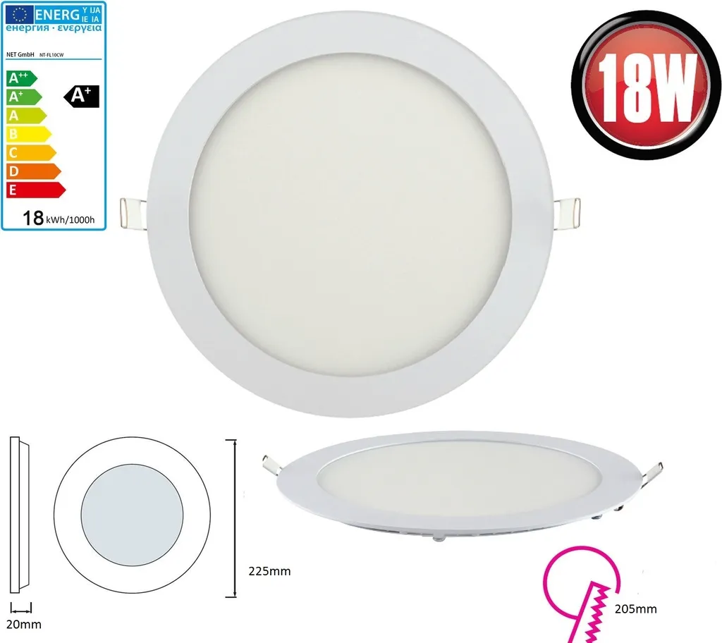 Plafonnier LED plat et spot mural orientable pour éclairage de bureau