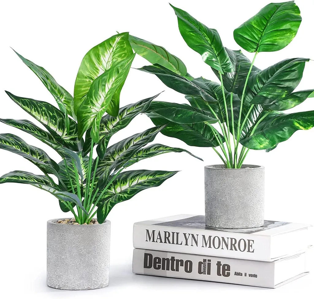 Plantes artificielles sans entretien 40 cm pour déco intérieure - X2