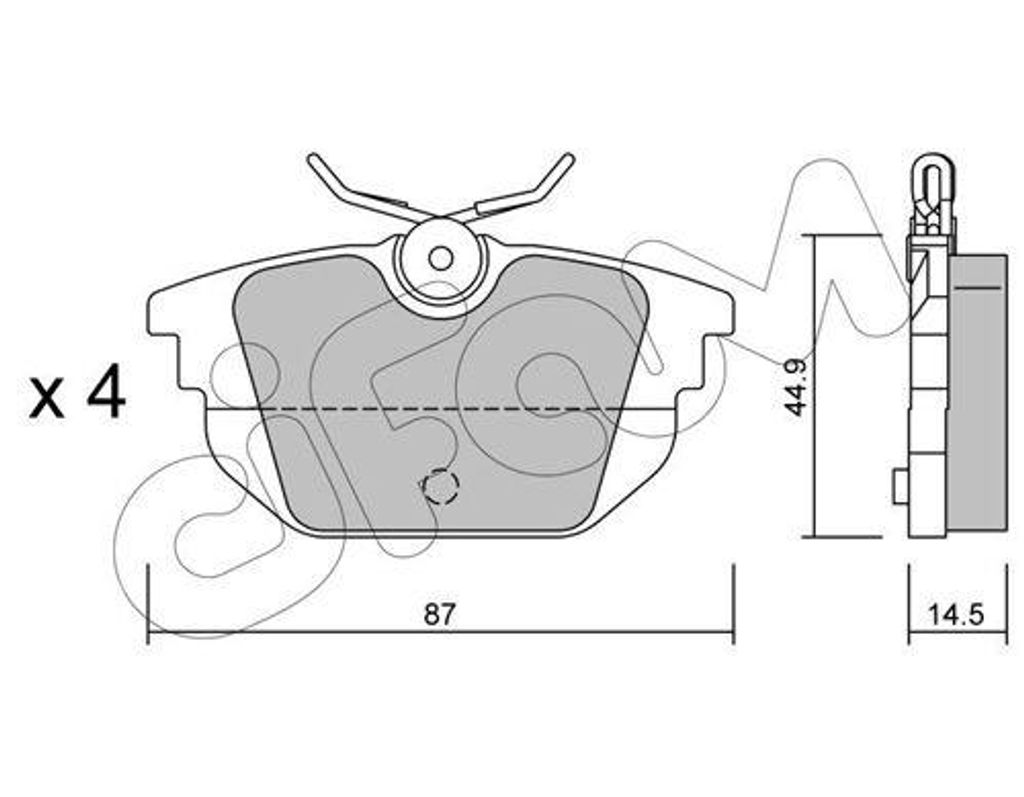 CIFAM Bremsbeläge Satz Hinten Bremsklötze für FIAT BARCHETTA (183) 822-299-0