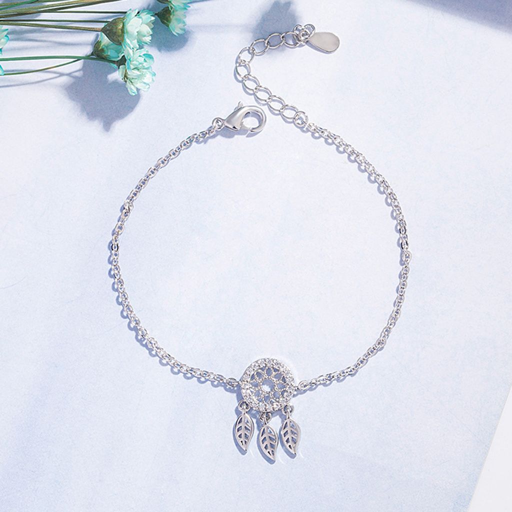 Attraktives Armband aus korrosionsbeständigem Kupfer, Traumfänger-Quaste, Damen-Knöchelarmband für den Alltag