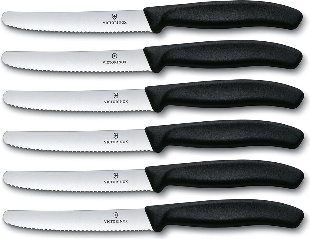 6 Stück Victorinox Tafelmesser Swiss Classic Wellenschliff, Produktbild 