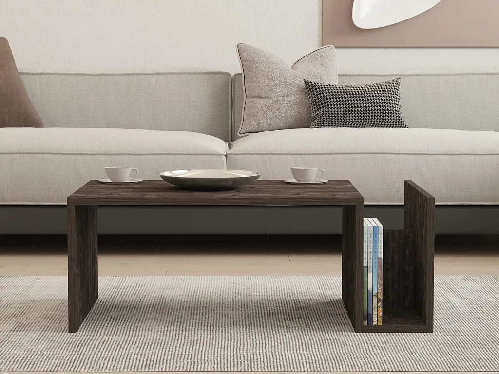Table Basse Anthracite Anti-Rayures - Table de Salon Durable Memo - 2