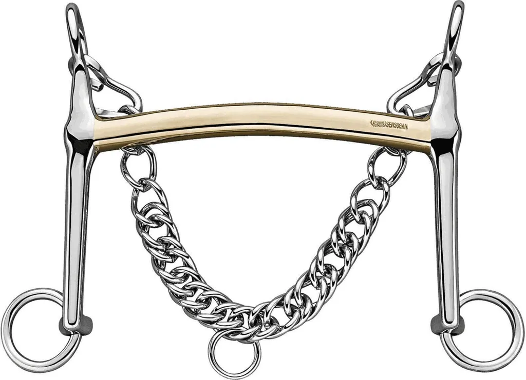Mors de Filet d'Équitation 135 mm en SENSOGAN pour Cheval de Sport