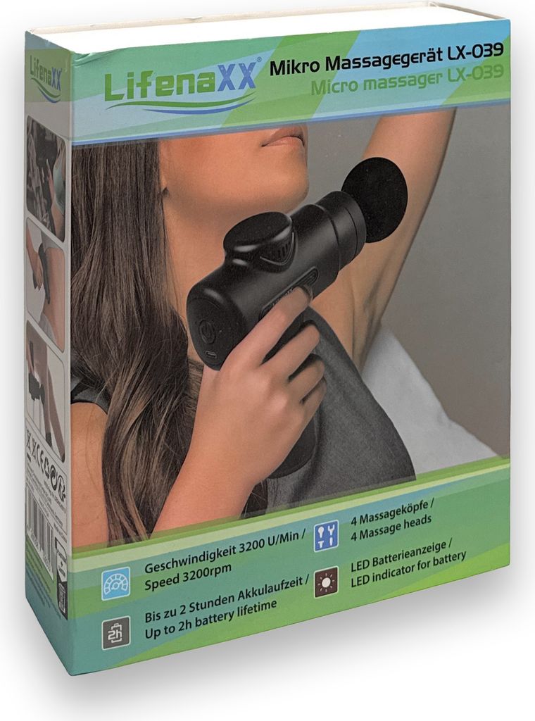 Technaxx Micro Massager LX-039 Tragbare 7.4V Batterie mit Vibration