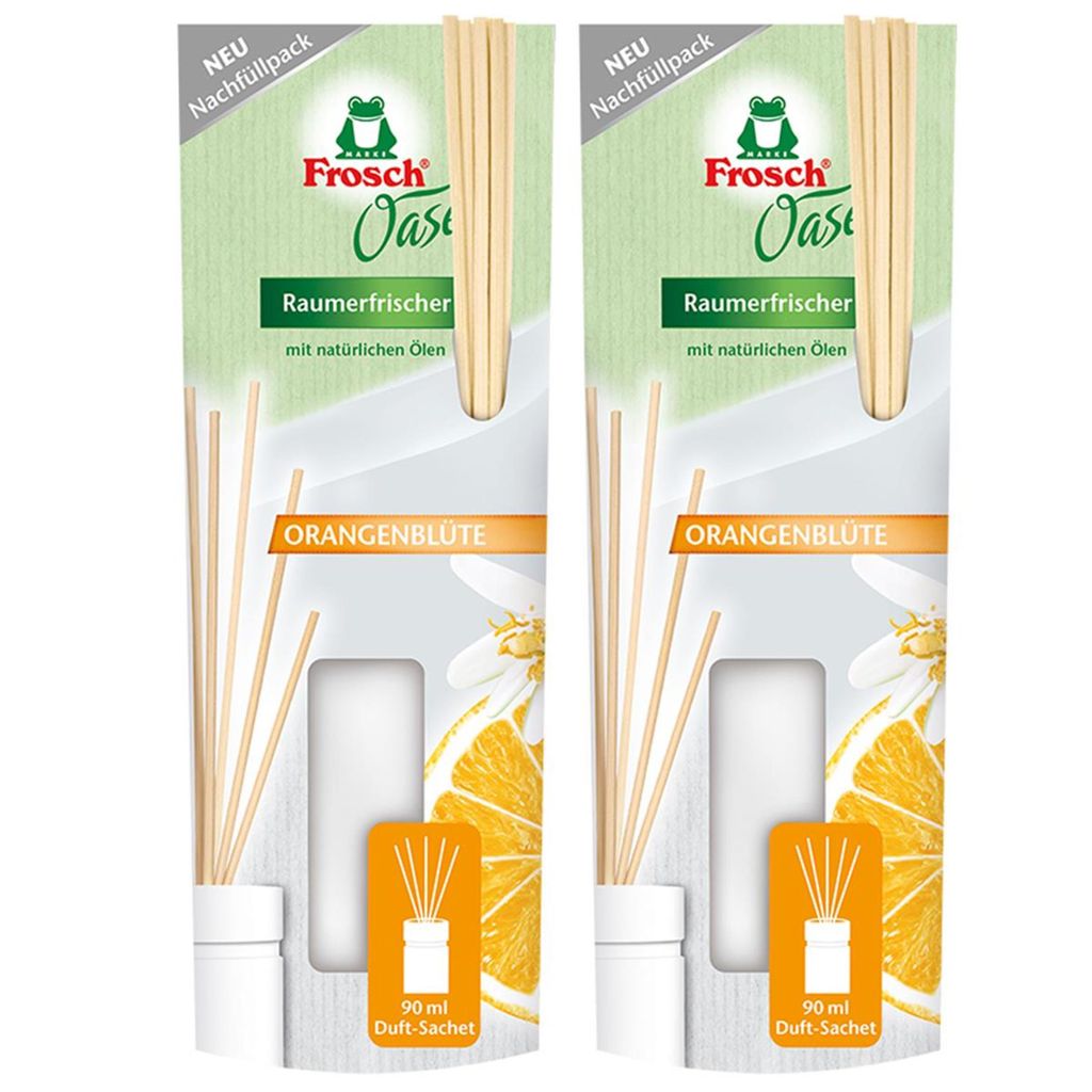 Frosch Oase Orangenblüte Nachfüller 90ml - mit natürlichen Ölen (2er Pack)