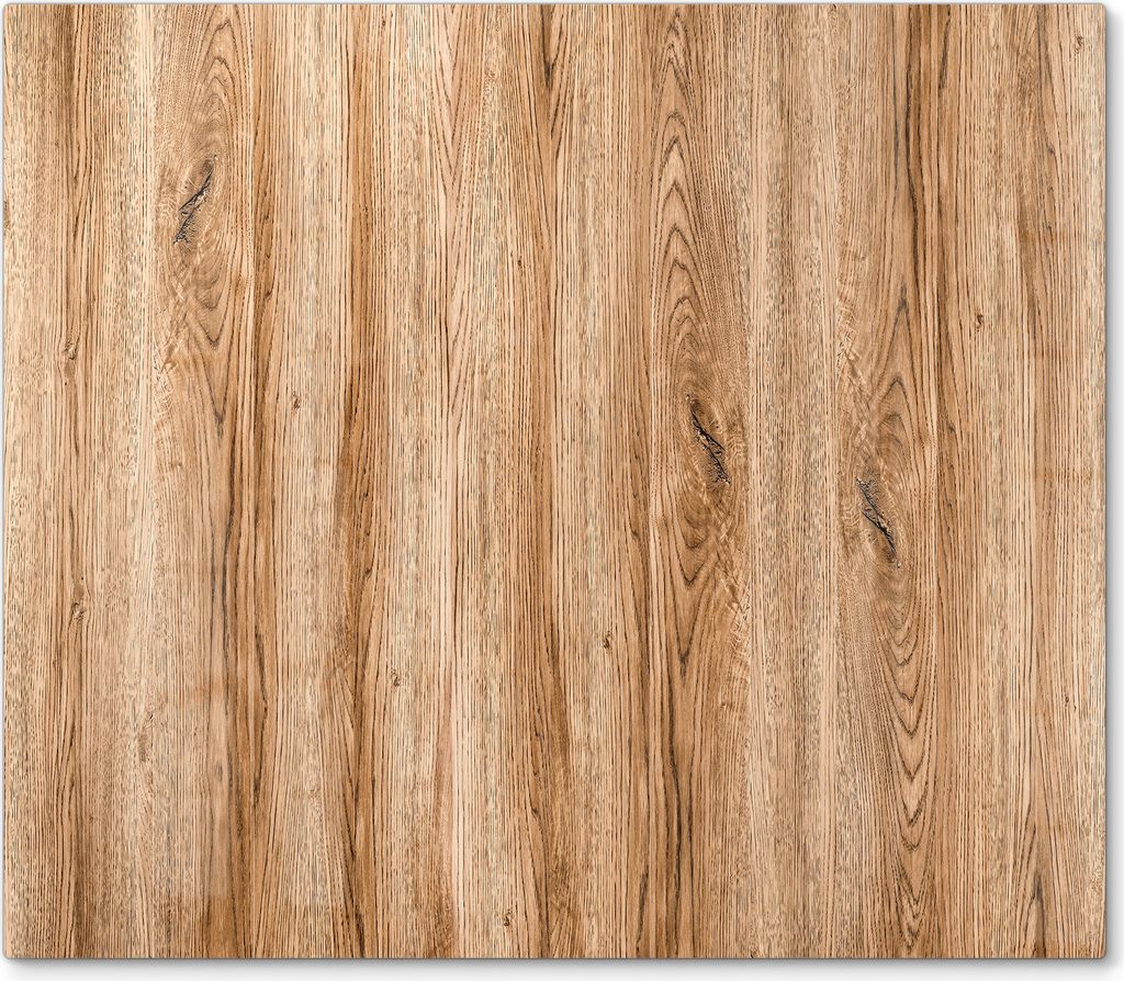 DEQORI Herdabdeckplatte Glas 1-tlg 'Natürliche Holztexturen' Abdeckplatte Küche Glaskeramikkochfeld Herd