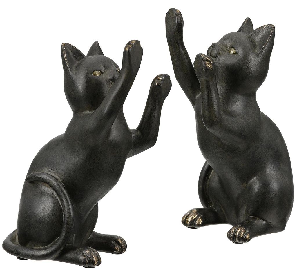 Gilde Buchstützen, Katze, "Gatto", Kunstharz, schwarz, L. Zdjęcie produktu 