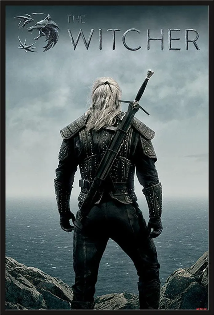 Déco Gaming The Witcher : Affiche Encadrée Shinsuke Noir et Acrylique