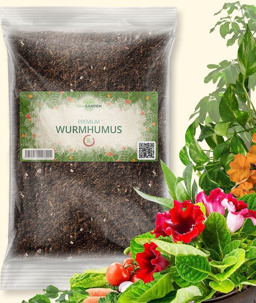 OraGarden natürlicher Wurmhumus 3 Liter Produktbild 
