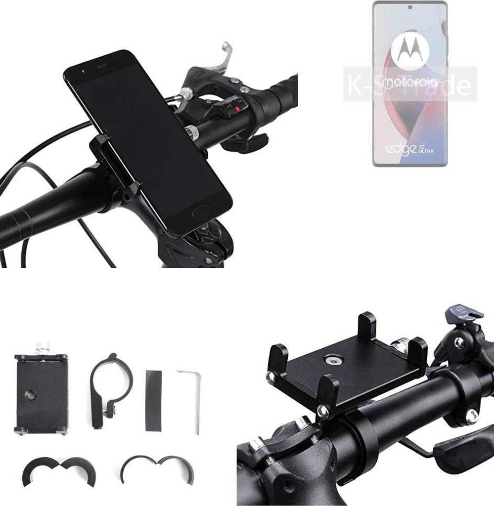 K-S-Trade Handyhalterung für das Fahrrad kompatibel mit Motorola Edge 30 Ultra Halter Lenkstange Fahrradhalterung Motorrad Bike Mount Befestigung