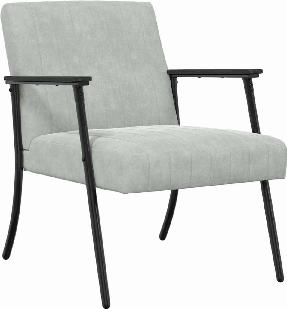 vidaXL Sessel Hellgrau 59 x 75 x 78 cm Samt