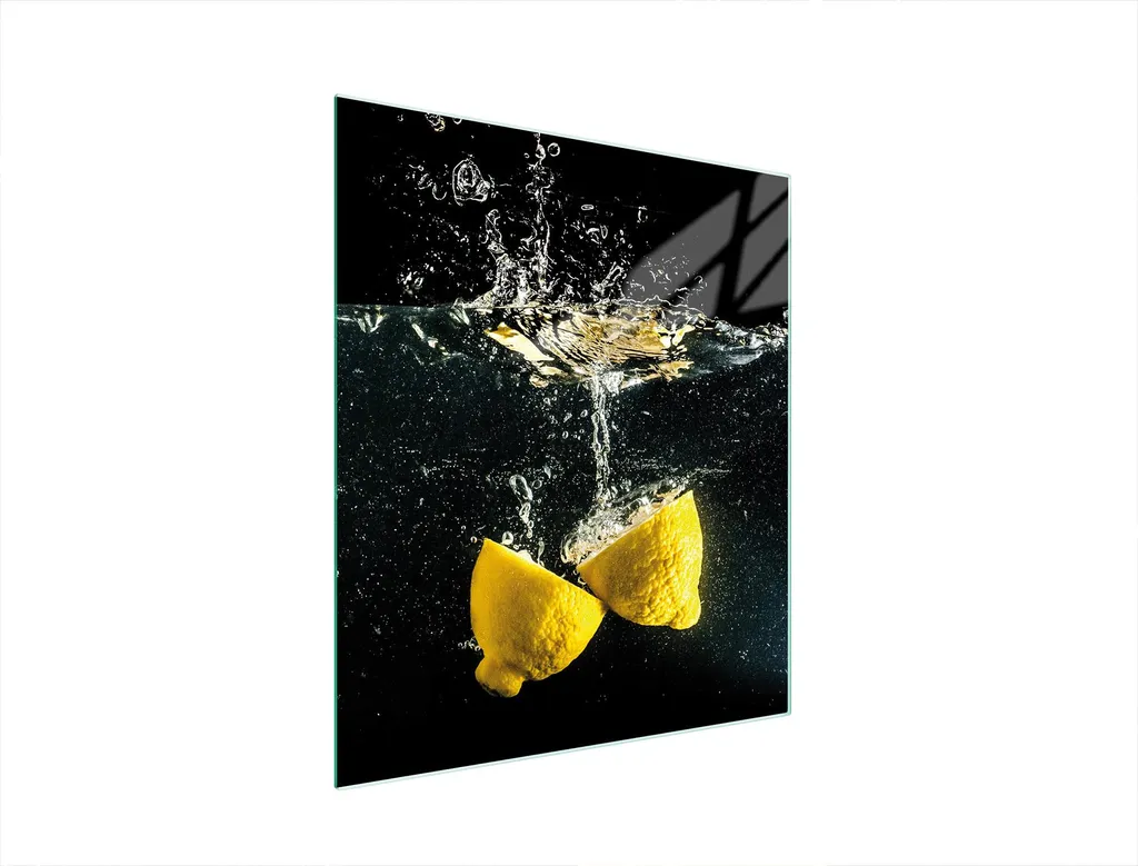 Tagliere Vetro Decorativo 45x52 Limoni per Cucina Mediterranea