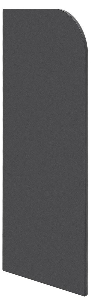 Urinal-Trennwand - WC-Trennwand - Wandmontage - 40×90 cm - HPL Kompaktlaminat - Edelstahl 304 - Runde Ecken - Schwarz