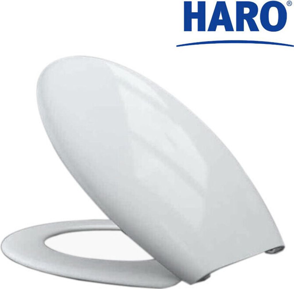 WC-SITZ Universal von Haro mit Edelstahlscharnier, weiss - Produktbild 