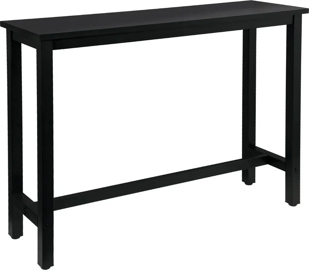Table de bar pour petit déjeuner 2 personnes, format étroit 40cm noir