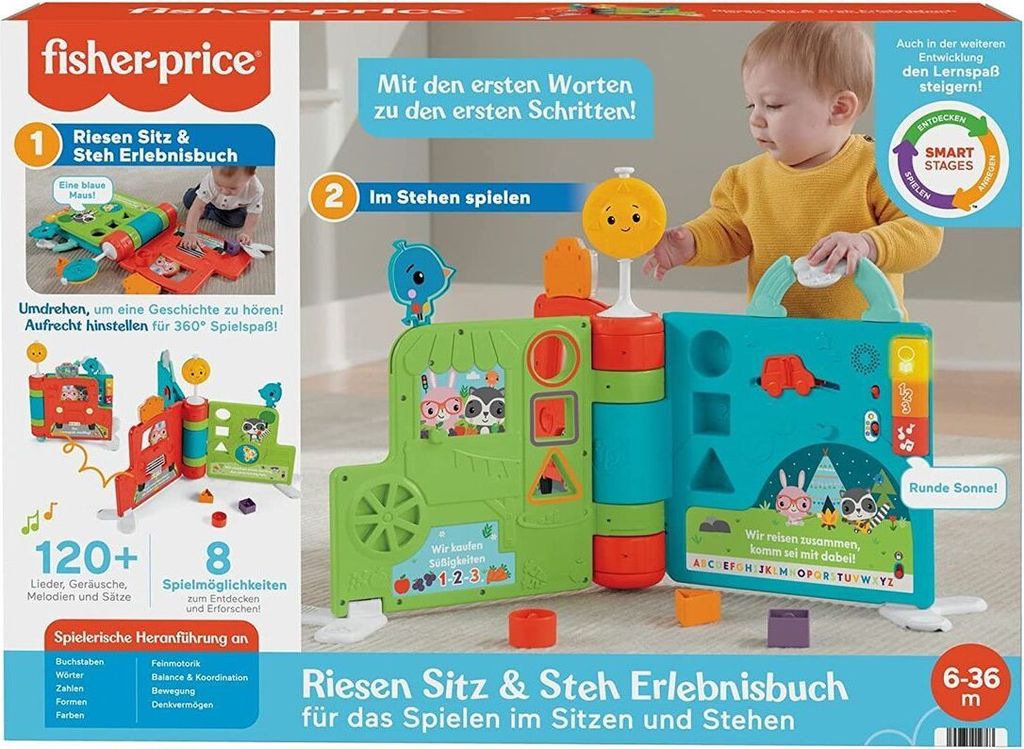 Mattel Fisher-Price Obří knížka s dobrodružstvím Sedni si a Obrázek produktu 