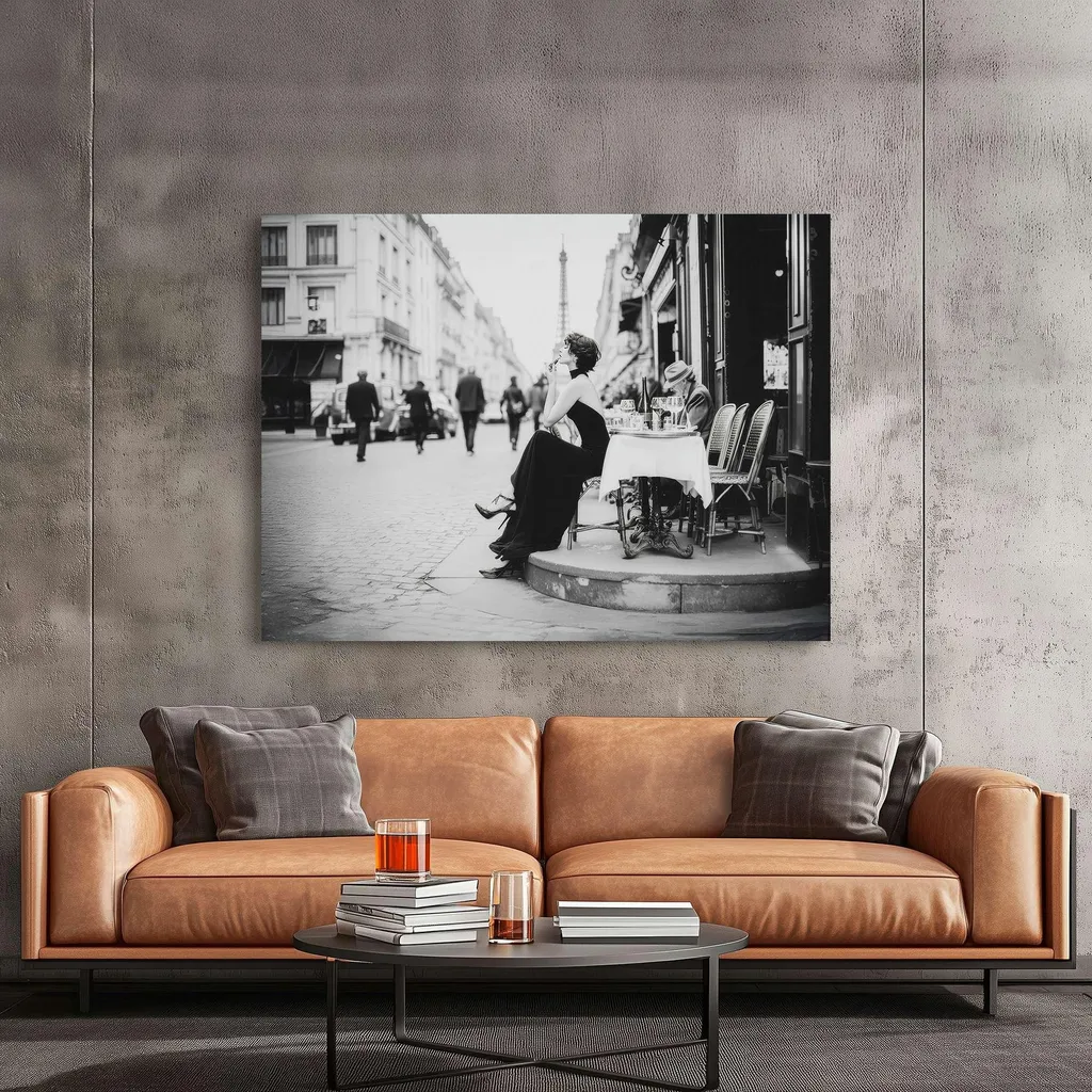 Tableau Photo de Mode Lipstick Time Paris - Impression sur Toile 100x70 - 3