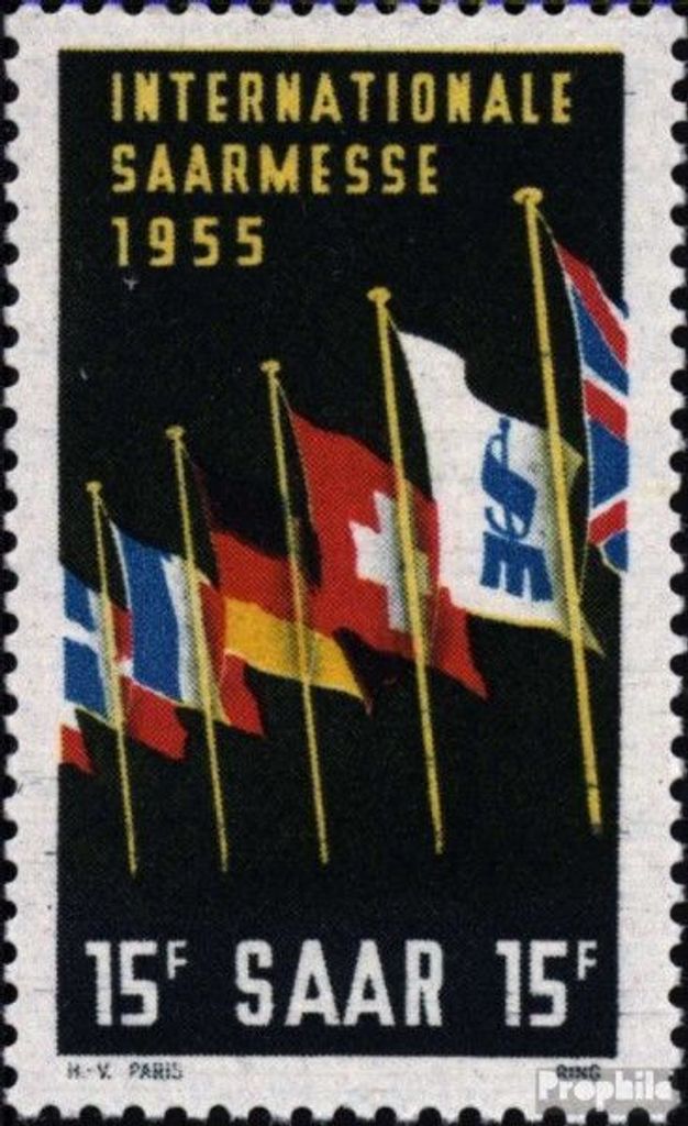 Briefmarken Saarland 1955 Mi 359 (kompl.Ausg.) gestempelt Saarmesse 1955
