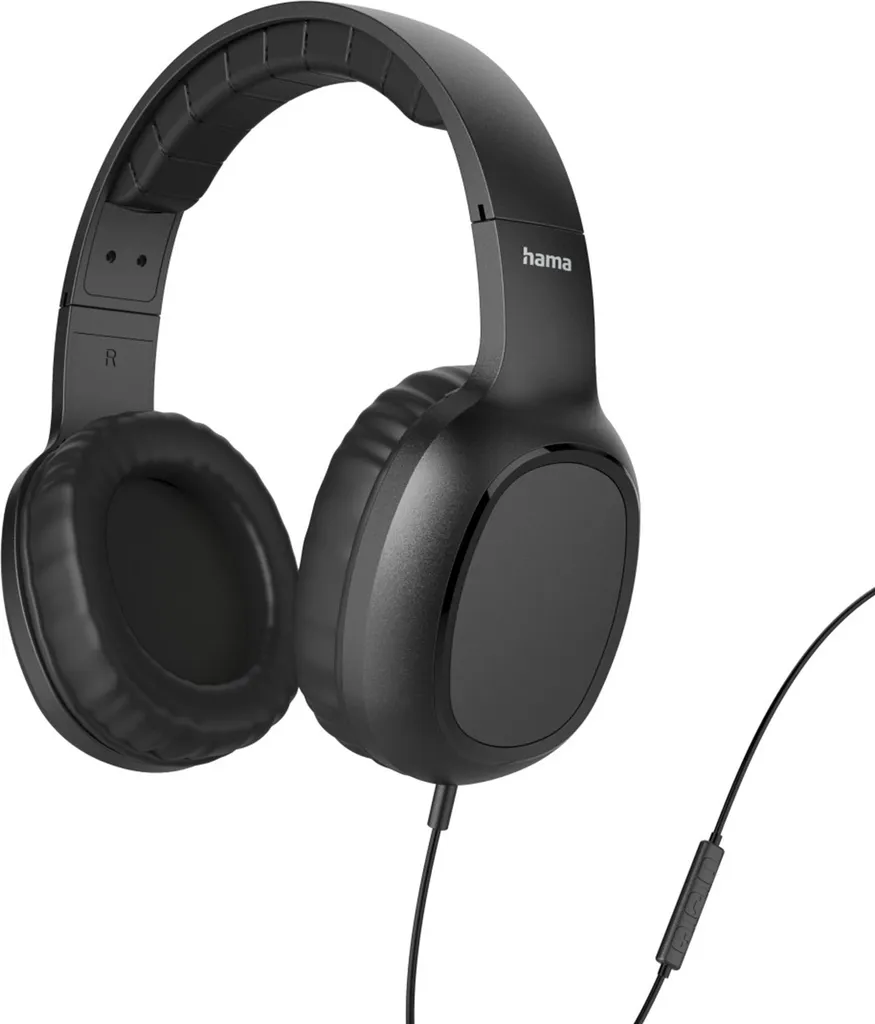 Cuffie On-Ear Hama Fun II Black | Leggere con Microfono per Musica e Call