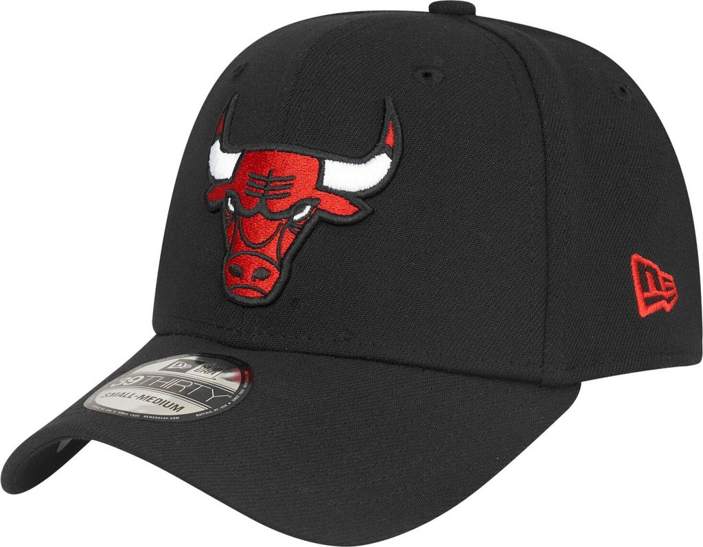 New Era 39Thirty Stretch Cap - Chicago Bulls schwarz - M/L