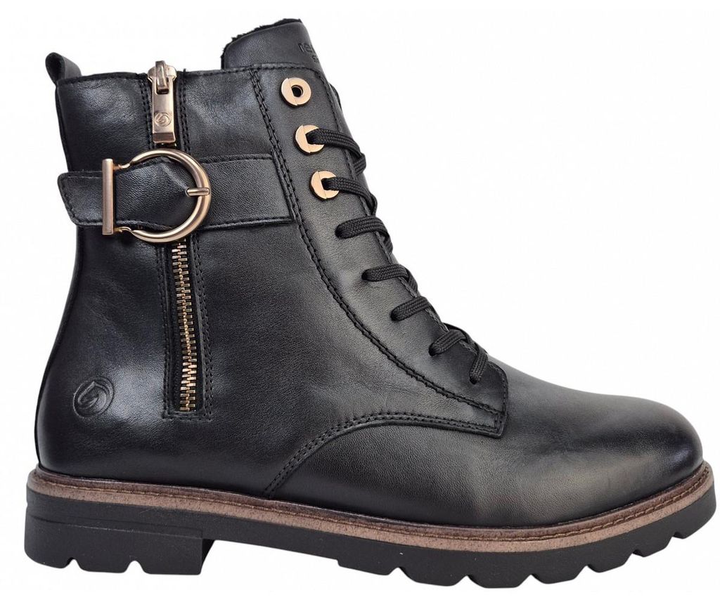 Remonte Damenschuhe Stiefel Schnürer Schwarz Freizeit, Schuhgröße:40 EU
