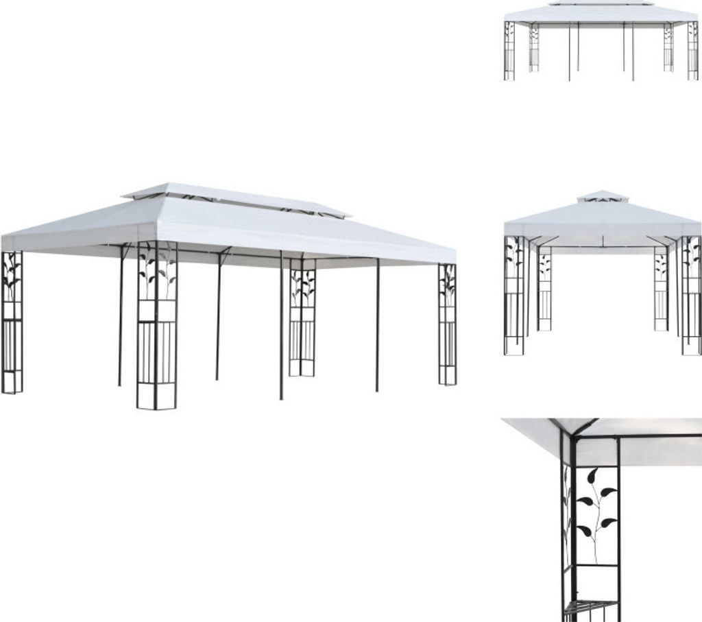 vidaXL Pavillon 3x6 m Weiß Pavillons & Kaufland.de