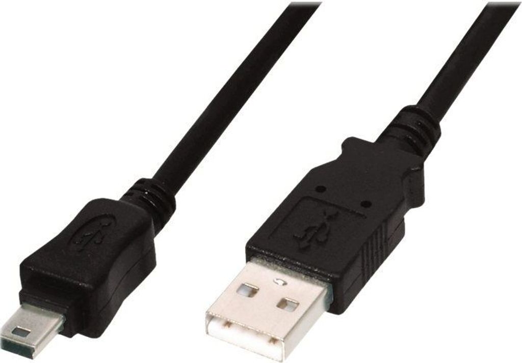 DIGITUS USB 2.0 Anschlusskabel Typ A -mini B  St/St 3.0m, Immagine del prodotto 