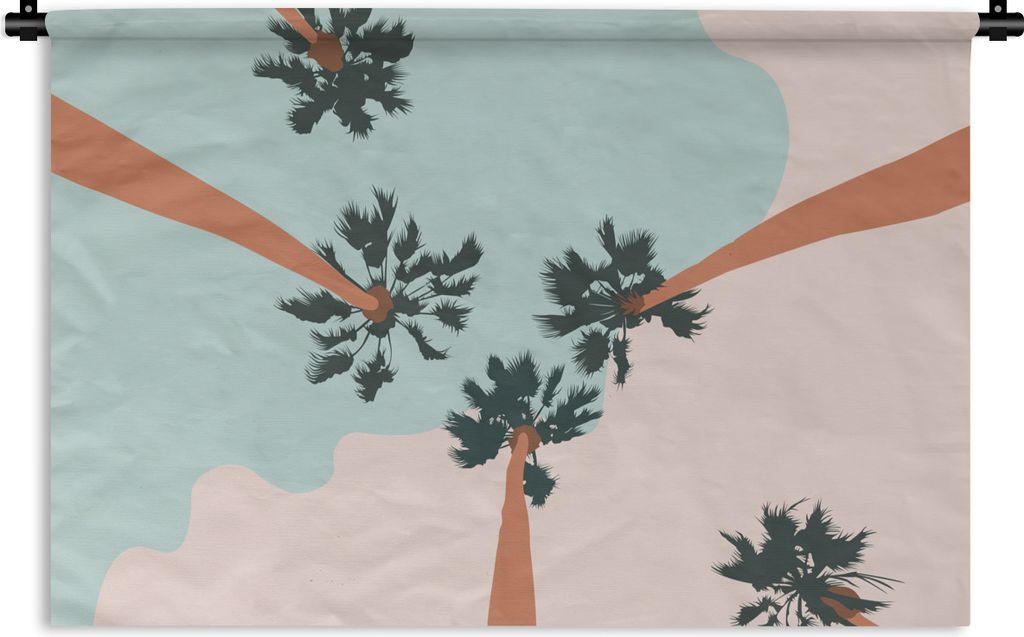 MuchoWow Wandteppich Wandbehang Sommer - Palmen - Abstrakt 60x40 cm Tapisserie Dekoration Wandtuch - Wanddekorationen