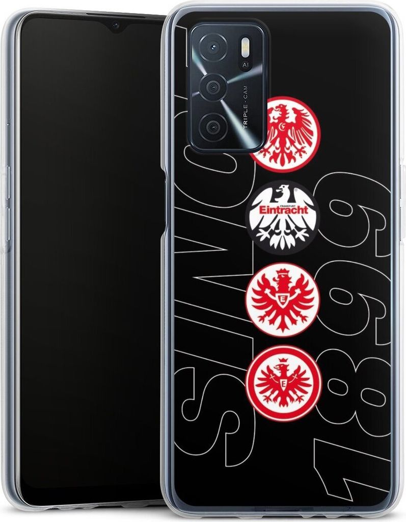 DeinDesign Handyhülle für Oppo A16 4G Silikon Hülle Case Smartphone Schutzhülle Adler Eintracht Frankfurt Logo