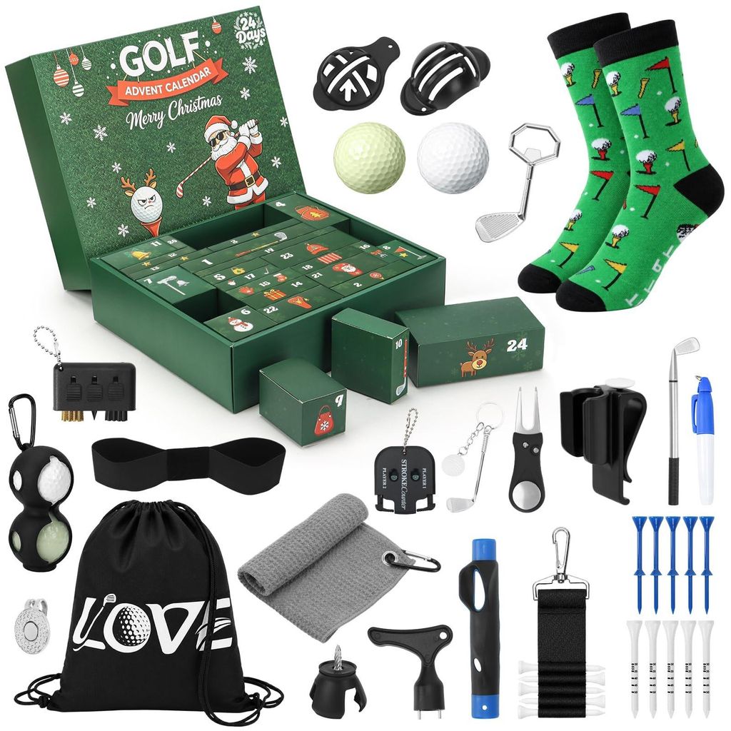 Golf Adventskalender Golf Kerst Countdown Kalender Kerst Productafbeelding 