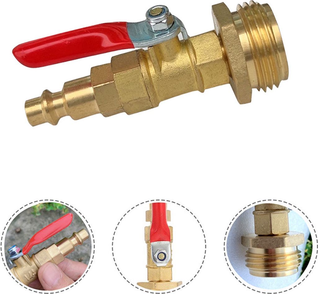INF Messing-Kugelhahn-Fitting - Außengewinde-Verbinder