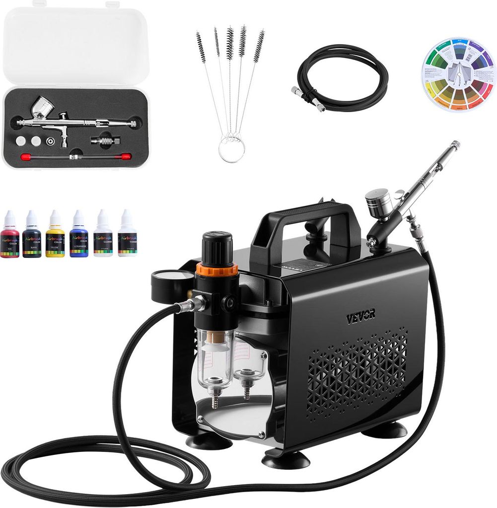 VEVOR Airbrush Set 1/6 PS se vzduchovým kompresorem, 1 Obrázek produktu 
