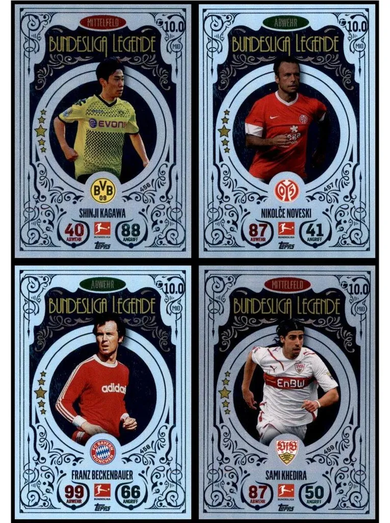 Topps Match Attax 22/23 Les 4 Légendes - Cartes Brillantes et Rares