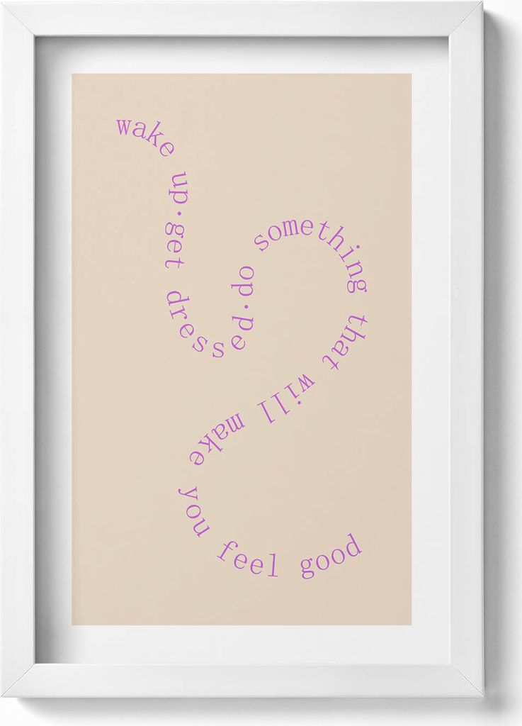 Motivierender inspirierender Satz– Wandbild mit Rahmen – Gerahmtes Bild – Wanddekoration – 20x30 cm – Weiß