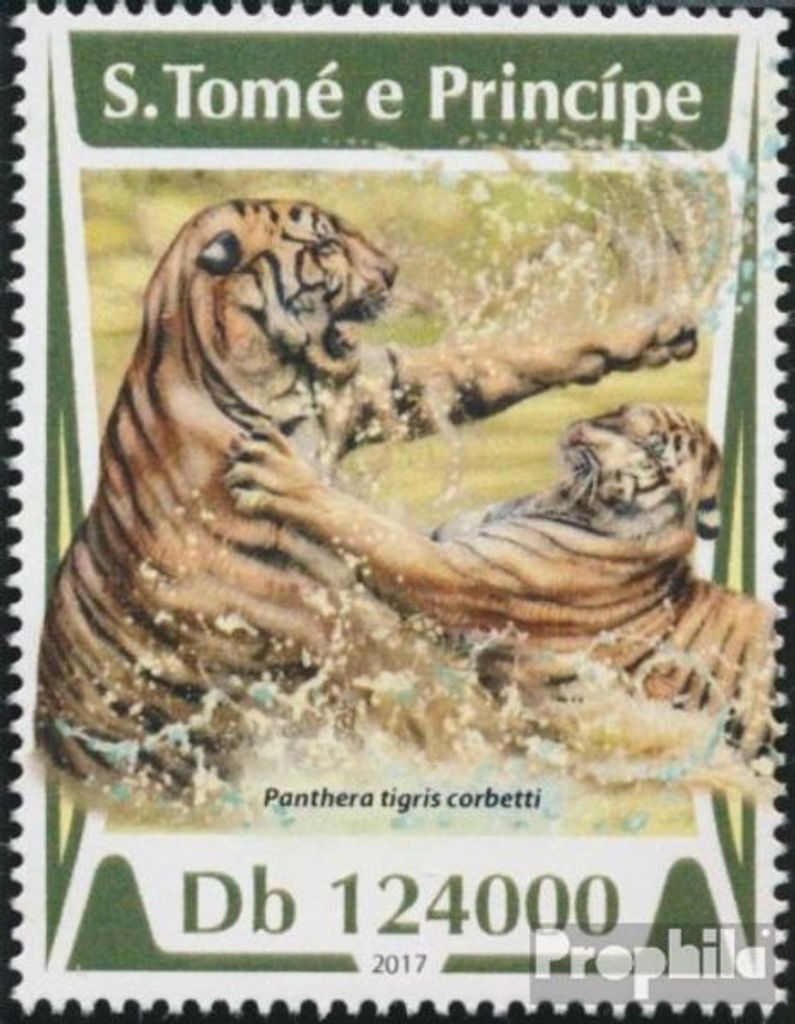 Briefmarken Sao Tome e Principe 2017 Mi 7273 (kompl. Ausgabe) postfrisch Tiger
