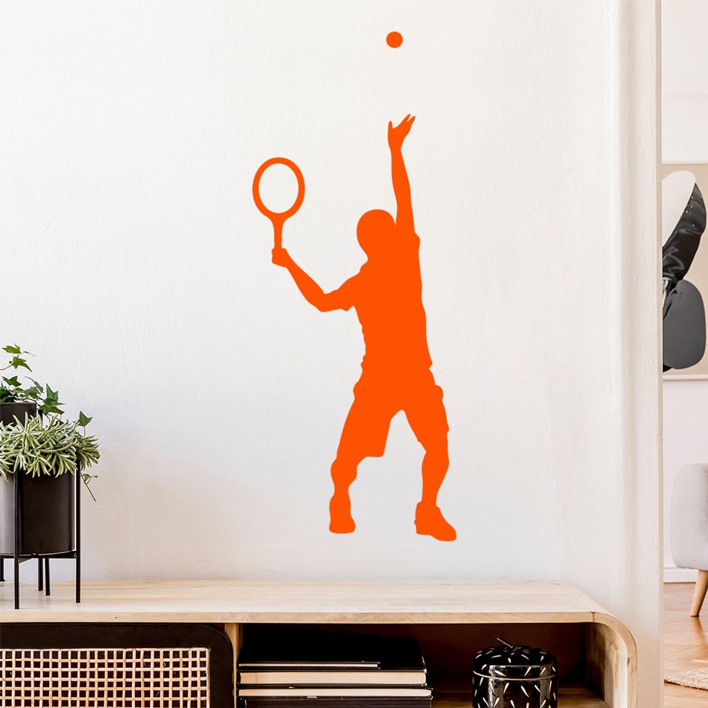 Tennisspieler Figur Wandtattoo Wandaufkleber Wall Sticker - Dekoration, Küche, Wohnzimmer, Schlafzimmer, Badezimmer