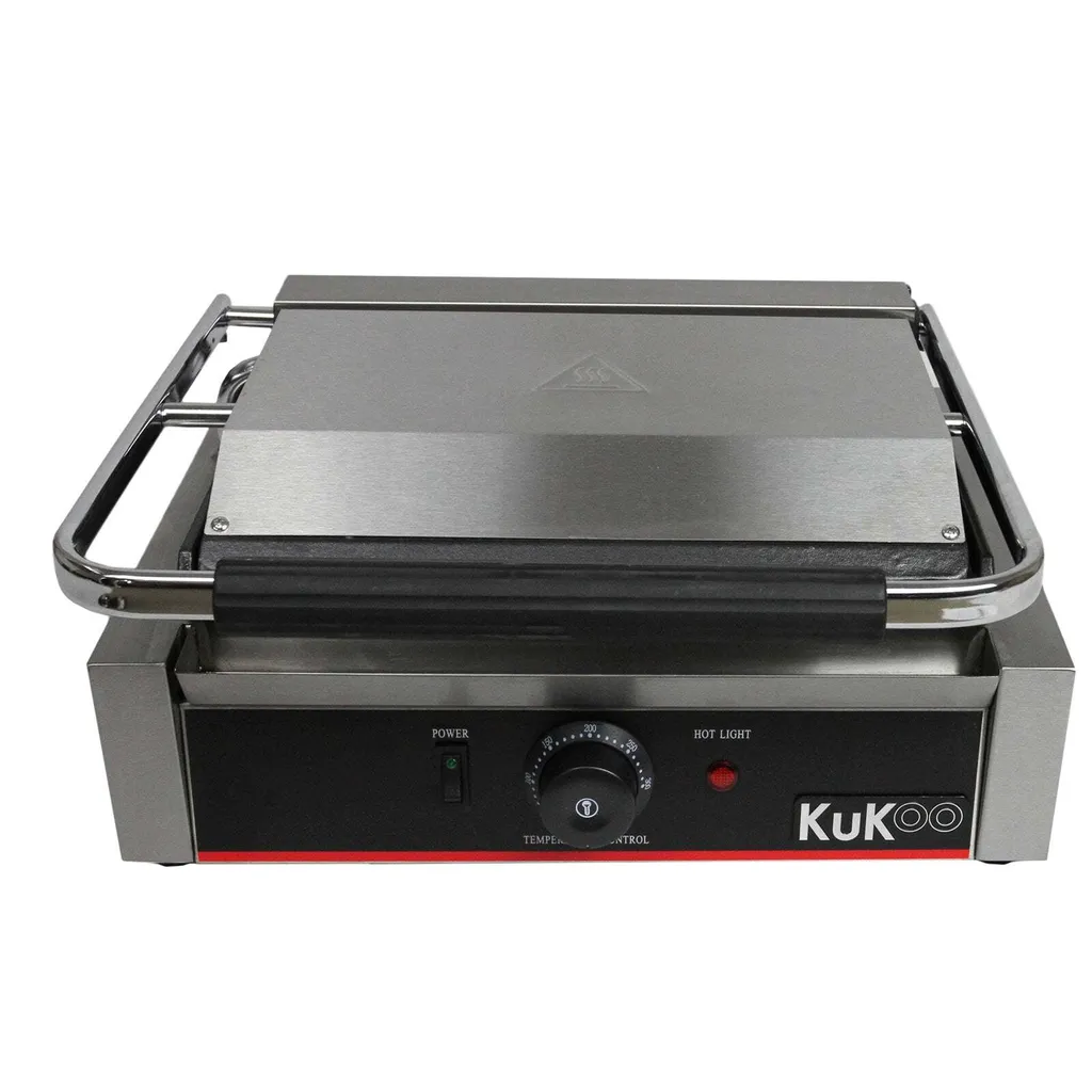 Gril à panini professionnel électrique 2200W - Plaque Mixte Inox G12