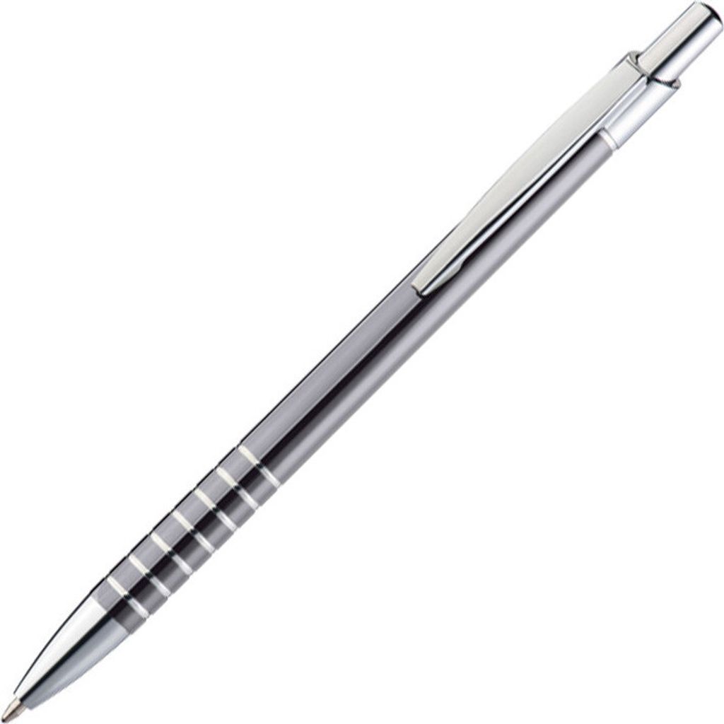10 Kugelschreiber / aus Metall / Farbe: grau Produktbild 