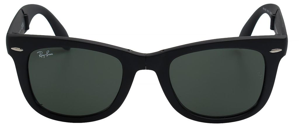 Ray-Ban WAYFARER FOLDING CLASSIC, Erwachsener, Uni, Quadratisch, Schwarz, Nicht-polarisierte Linse, Nylon