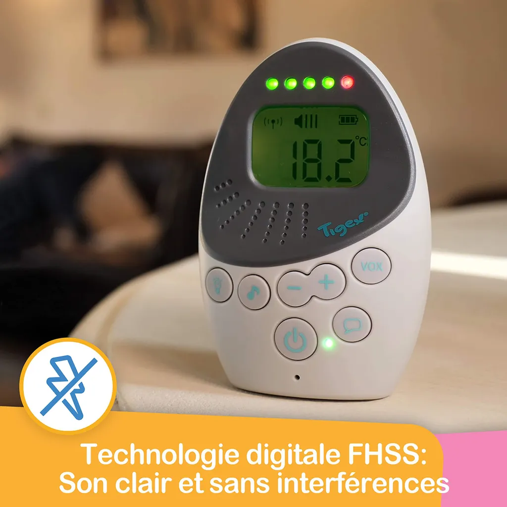 Écoute-bébé Tigex Easy Protect Plus - Babyphone Sans Fil avec Mode VOX - 4
